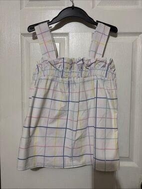 The Beaufort Bonnet Company White Tank Top with Pastel Plaid